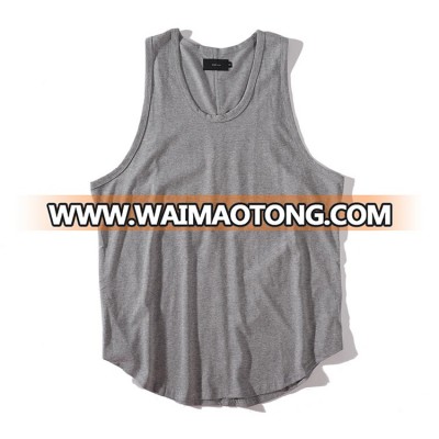 95 cotton /5 elastane t-shirt manufacturer round bottom sleeveless shirt