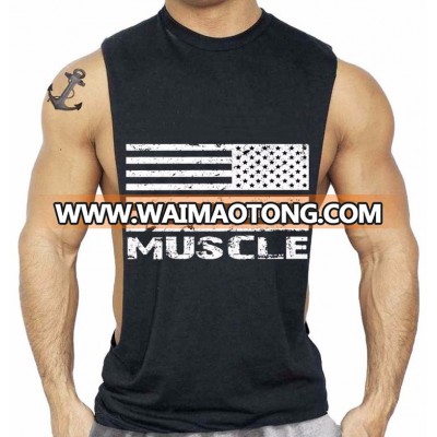 Mens muscle top tank tshirt cheap custom stringer tank top